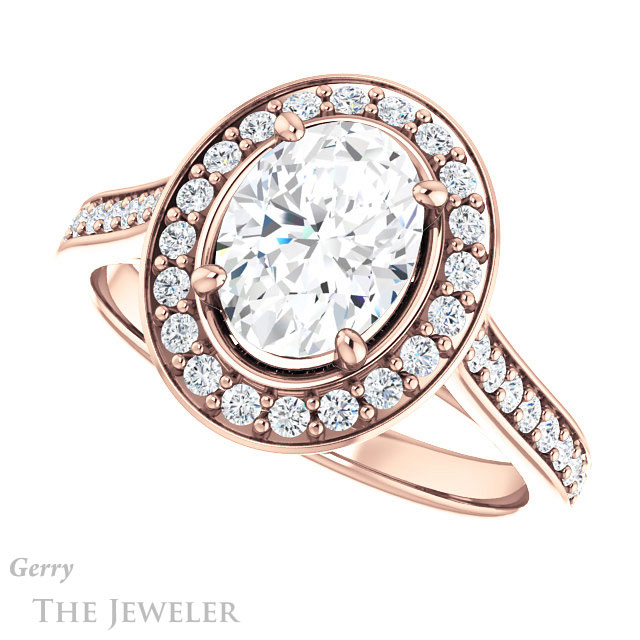 Oval Shaped Forever One Moissanite Engagement Ring #GTJ1213-oval-fo-r 5 Oval Shaped Forever One Moissanite Engagement Ring #GTJ1213-oval-fo-r