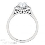 Oval Shaped Forever One Moissanite Engagement Ring #GTJ1213-oval-fo-w