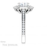 Oval Shaped Forever One Moissanite Engagement Ring #GTJ1213-oval-fo-w
