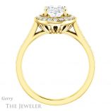 Oval Shaped Forever One Moissanite Engagement Ring #GTJ1213-oval-fo-y