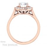 Round Cut Forever One Moissanite Engagement Ring #GTJ1213-round-fo-r