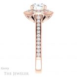 Round Cut Forever One Moissanite Engagement Ring #GTJ1213-round-fo-r