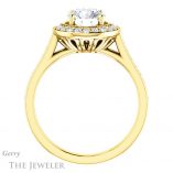 Round Cut Forever One Moissanite Engagement Ring #GTJ1213-round-fo-y