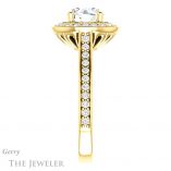 Round Cut Forever One Moissanite Engagement Ring #GTJ1213-round-fo-y