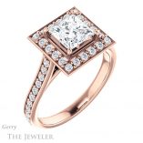 Princess Cut Forever One Moissanite Engagement Ring #GTJ1213-square-fo-r 4 Princess Cut Forever One Moissanite Engagement Ring #GTJ1213-square-fo-r