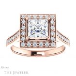 Princess Cut Forever One Moissanite Engagement Ring #GTJ1213-square-fo-r 1 Princess Cut Forever One Moissanite Engagement Ring #GTJ1213-square-fo-r