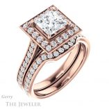Princess Cut Forever One Moissanite Engagement Ring #GTJ1213-square-fo-r 6 Princess Cut Forever One Moissanite Engagement Ring #GTJ1213-square-fo-r
