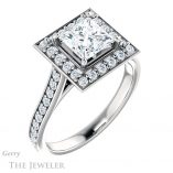 Princess Cut Forever One Moissanite Engagement Ring #GTJ1213-square-fo-w