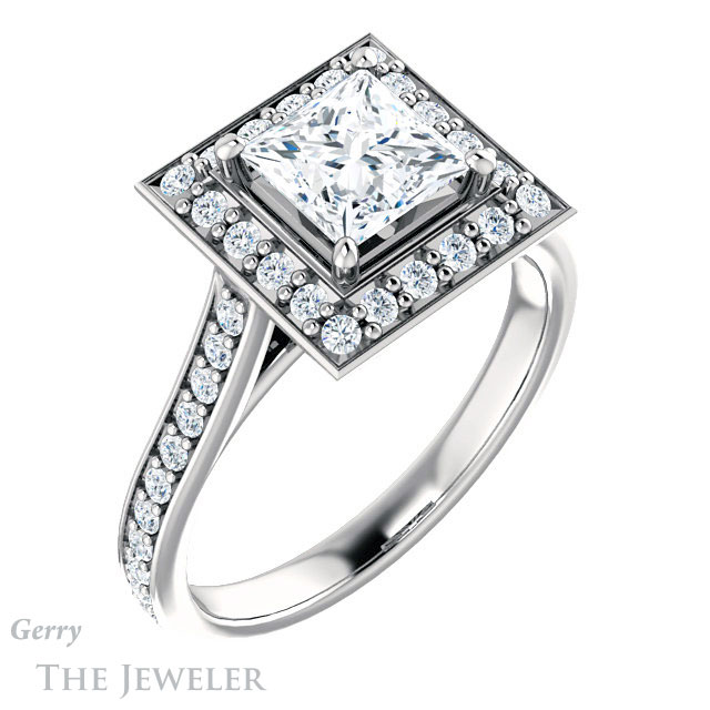 Princess Cut Forever One Moissanite Engagement Ring #GTJ1213-square-fo-w
