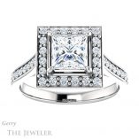 Princess Cut Forever One Moissanite Engagement Ring #GTJ1213-square-fo-w