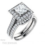 Princess Cut Forever One Moissanite Engagement Ring #GTJ1213-square-fo-w