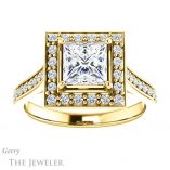 Princess Cut Forever One Moissanite Engagement Ring #GTJ1213-square-fo-y