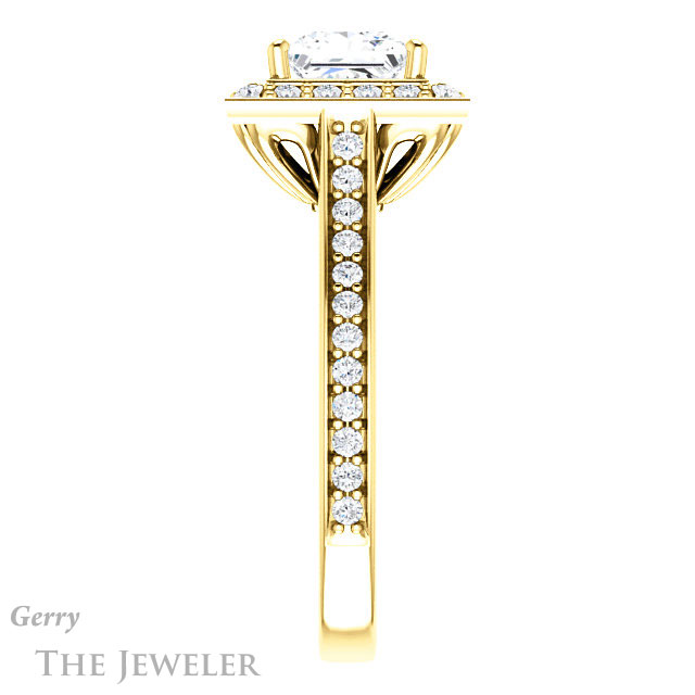 Princess Cut Forever One Moissanite Engagement Ring #GTJ1213-square-fo-y