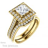 Princess Cut Forever One Moissanite Engagement Ring #GTJ1213-square-fo-y