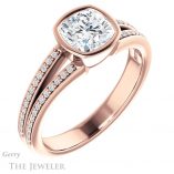 Cushion Cut Forever One Moissanite Engagement Ring #GTJ1214-cushion-fo-r 4 Cushion Cut Forever One Moissanite Engagement Ring #GTJ1214-cushion-fo-r
