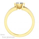 Cushion Cut Forever One Moissanite Engagement Ring #GTJ1214-cushion-fo-y