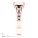 Emerald Cut Forever One Moissanite Engagement Ring #GTJ1214-emerald-fb-r 3 Emerald Cut Forever Brilliant Moissanite Engagement Ring #GTJ1214-emerald-fb-r
