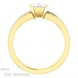 Emerald Cut Forever One Moissanite Engagement Ring #GTJ1214-emerald-fb-y 2 Emerald Cut Forever Brilliant Moissanite Engagement Ring #GTJ1214-emerald-fb-y