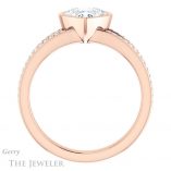 Heart Shaped Forever One Moissanite Engagement Ring #GTJ1214-heart-fb-r 2 Heart Shaped Forever Brilliant Moissanite Engagement Ring #GTJ1214-heart-fb-r