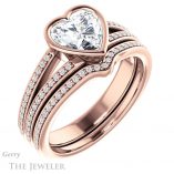 Heart Shaped Forever One Moissanite Engagement Ring #GTJ1214-heart-fb-r 6 Heart Shaped Forever Brilliant Moissanite Engagement Ring #GTJ1214-heart-fb-r