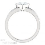 Heart Shaped Forever One Moissanite Engagement Ring #GTJ1214-heart-fb-w 2 Heart Shaped Forever Brilliant Moissanite Engagement Ring #GTJ1214-heart-fb-w