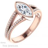 Marquise Cut Forever One Moissanite Engagement Ring #GTJ1214-marquise-fb-r 4 Marquise Cut Forever Brilliant Moissanite Engagement Ring #GTJ1214-marquise-fb-r