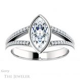 Marquise Cut Forever Brilliant Moissanite Engagement Ring #GTJ1214-marquise-fb-w