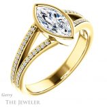 Marquise Cut Forever Brilliant Moissanite Engagement Ring #GTJ1214-marquise-fb-y