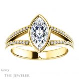 Marquise Cut Forever Brilliant Moissanite Engagement Ring #GTJ1214-marquise-fb-y