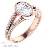 Oval Shaped Forever One Moissanite Engagement Ring #GTJ1214-oval-fo-r 4 Oval Shaped Forever One Moissanite Engagement Ring #GTJ1214-oval-fo-r