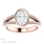 Oval Shaped Forever One Moissanite Engagement Ring #GTJ1214-oval-fo-r 1 Oval Shaped Forever One Moissanite Engagement Ring #GTJ1214-oval-fo-r