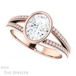 Oval Shaped Forever One Moissanite Engagement Ring #GTJ1214-oval-fo-r 5 Oval Shaped Forever One Moissanite Engagement Ring #GTJ1214-oval-fo-r