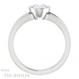 Oval Shaped Forever One Moissanite Engagement Ring #GTJ1214-oval-fo-w 2 Oval Shaped Forever One Moissanite Engagement Ring #GTJ1214-oval-fo-w