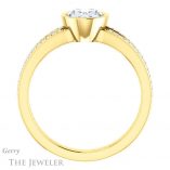 Oval Shaped Forever One Moissanite Engagement Ring #GTJ1214-oval-fo-y