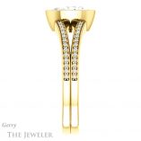 Oval Shaped Forever One Moissanite Engagement Ring #GTJ1214-oval-fo-y