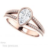 Pear Shaped Forever One Moissanite Engagement Ring #GTJ1214-pear-fb-r 5 Pear Shaped Forever Brilliant Moissanite Engagement Ring #GTJ1214-pear-fb-r