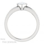 Pear Shaped Forever Brilliant Moissanite Engagement Ring #GTJ1214-pear-fb-w