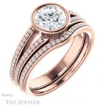 Round Cut Forever One Moissanite Engagement Ring #GTJ1214-round-fo-r 6 Round Cut Forever One Moissanite Engagement Ring #GTJ1214-round-fo-r