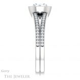 Round Cut Forever One Moissanite Engagement Ring #GTJ1214-round-fo-w 3 Round Cut Forever One Moissanite Engagement Ring #GTJ1214-round-fo-w