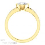 Round Cut Forever One Moissanite Engagement Ring #GTJ1214-round-fo-y 2 Round Cut Forever One Moissanite Engagement Ring #GTJ1214-round-fo-y