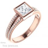 Princess Cut Forever One Moissanite Engagement Ring #GTJ1214-square-fo-r