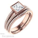 Princess Cut Forever One Moissanite Engagement Ring #GTJ1214-square-fo-r
