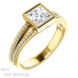 Princess Cut Forever One Moissanite Engagement Ring #GTJ1214-square-fo-y