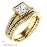 Princess Cut Forever One Moissanite Engagement Ring #GTJ1214-square-fo-y
