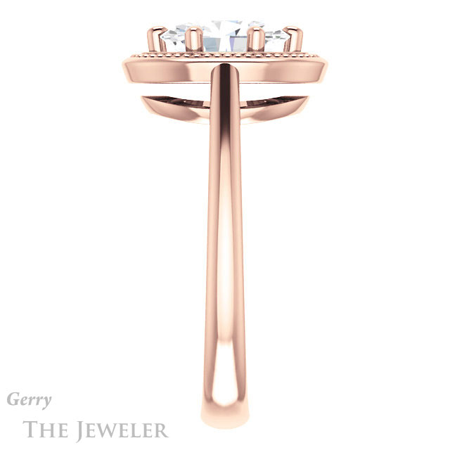 Oval Shaped Forever One Moissanite Engagement Ring #GTJ1215-oval-fo-r | Gerry The Jeweler Oval Shaped Forever One Moissanite Engagement Ring #GTJ1215-oval-fo-r