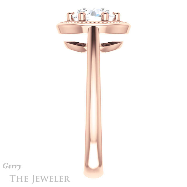 Round Cut Forever One Moissanite Engagement Ring #GTJ1215-round-fo-r | Gerry The Jeweler Round Cut Forever One Moissanite Engagement Ring #GTJ1215-round-fo-r