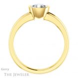 Cushion Cut Forever One Moissanite Engagement Ring #GTJ1216-cushion-fo-y