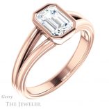 Emerald Cut Forever One Moissanite Engagement Ring #GTJ1216-emerald-fb-r 4 Emerald Cut Forever Brilliant Moissanite Engagement Ring #GTJ1216-emerald-fb-r