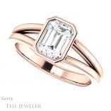 Emerald Cut Forever One Moissanite Engagement Ring #GTJ1216-emerald-fb-r 5 Emerald Cut Forever Brilliant Moissanite Engagement Ring #GTJ1216-emerald-fb-r