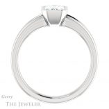 Emerald Cut Forever One Moissanite Engagement Ring #GTJ1216-emerald-fb-w 2 Emerald Cut Forever Brilliant Moissanite Engagement Ring #GTJ1216-emerald-fb-w